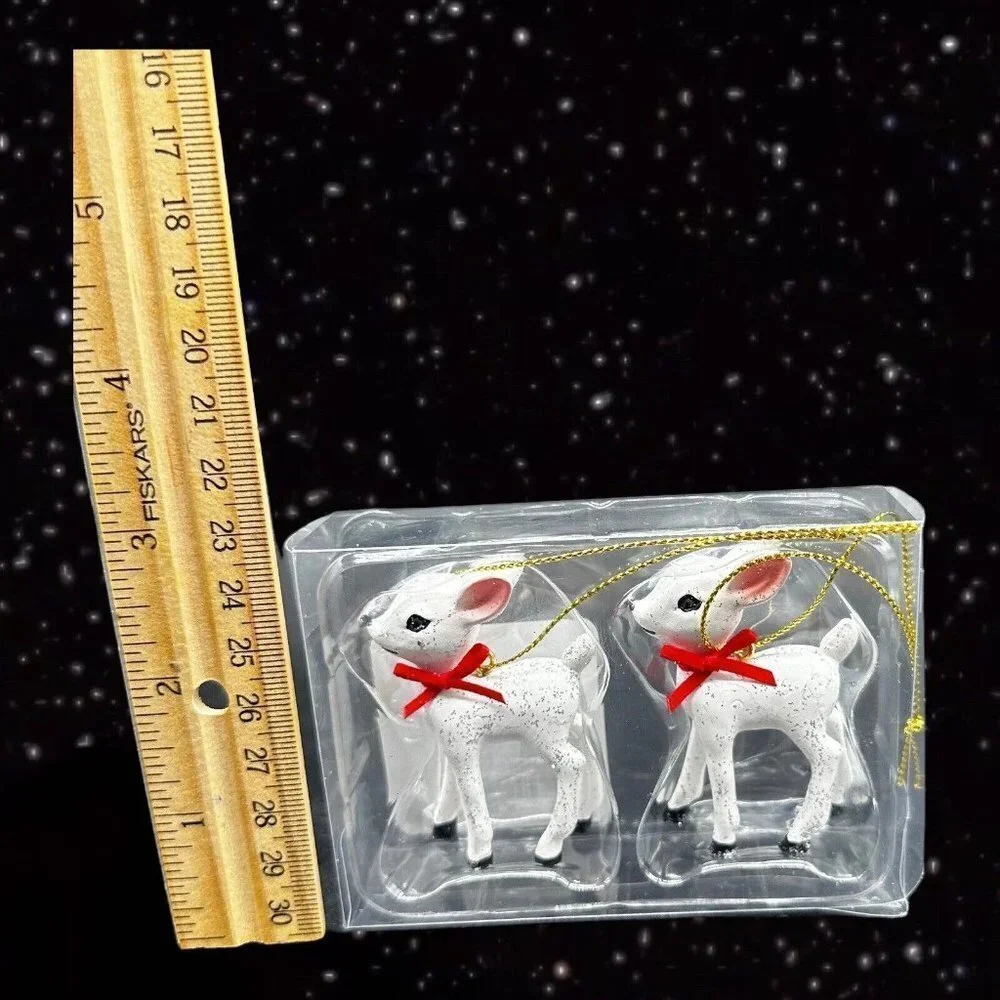 Target‎ 2022 Christmas Deer Ornament Reindeer Target Wondershop 2 Set 2”T
